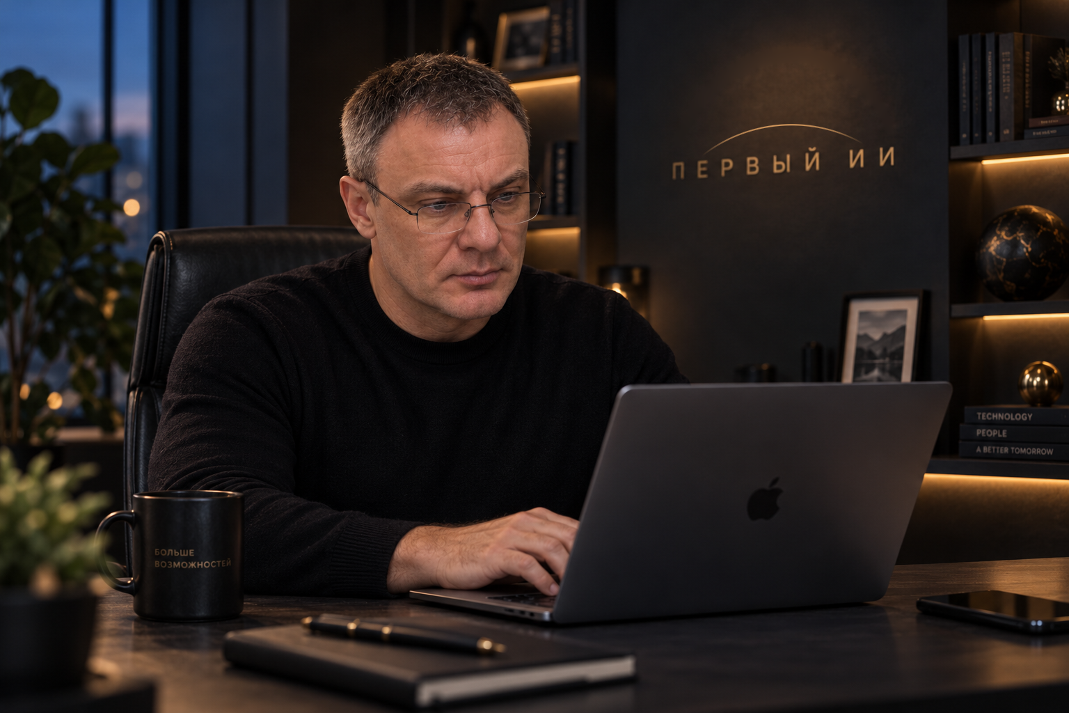 Евгений Игнатьев за работой в студии